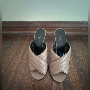 Gucci Women's Brown Leather Mules